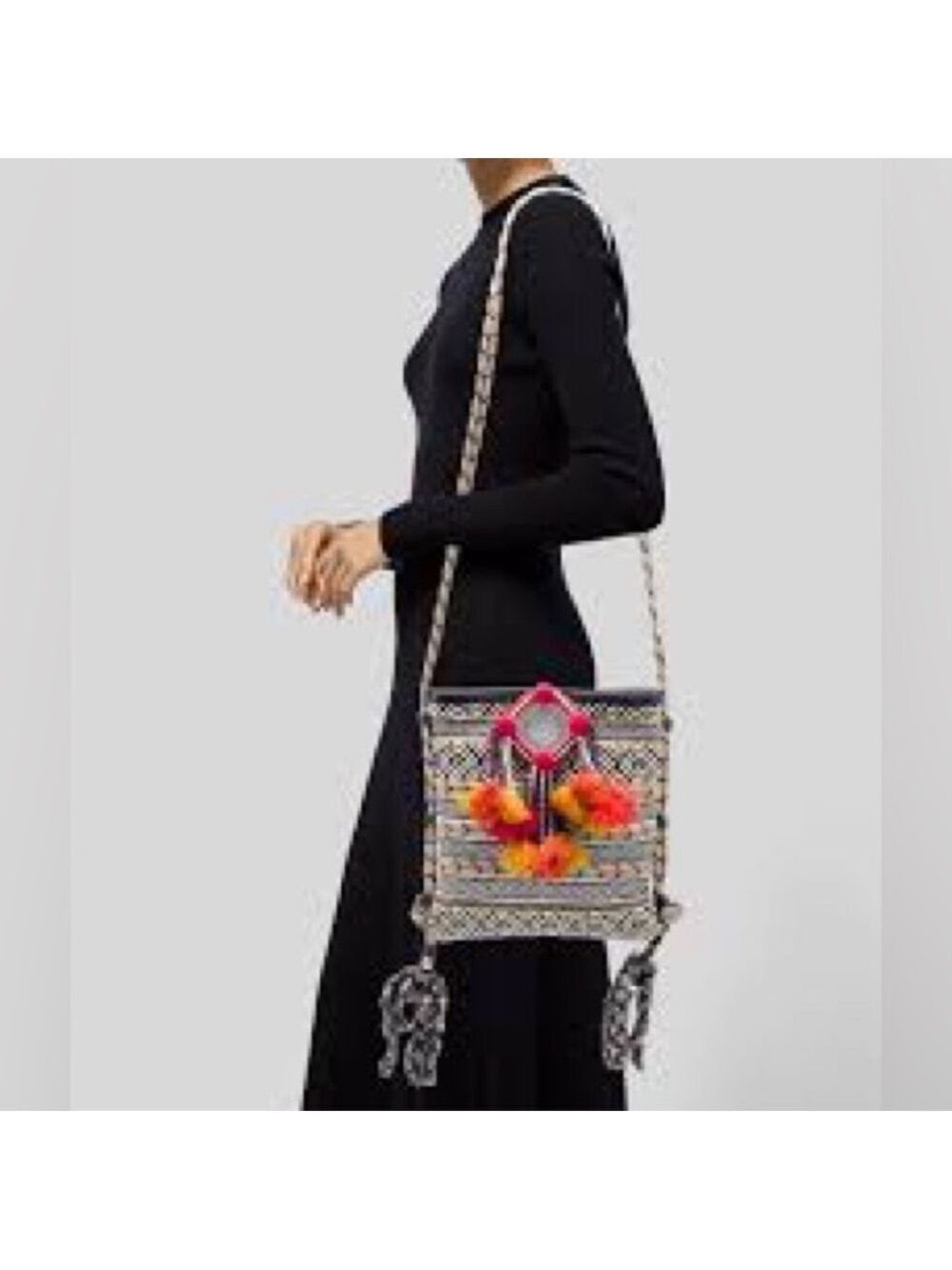 Tory Burch Women’s Spring 2013 RARE Katie Fisherman Crossbody Bag Woven Tote